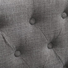 Load image into Gallery viewer, Set of 2 Grey Tufted Counter Dining Chairs Linen Upholstered Bar Stools Bar Stools Living and Home 
