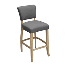 Load image into Gallery viewer, Set of 2 Linen Upholstered Bar Stools for Kitchen Island Cafe
