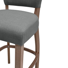 Load image into Gallery viewer, 105cm Height Set of 2 Linen Bar Stool with Natural Wood Legs Bar Stools Living and Home 
