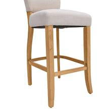 Load image into Gallery viewer, Set of 2 Linen Bar Stool Bar Height for Kitchen Island Cafe
