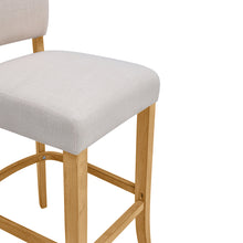 Load image into Gallery viewer, Set of 2 Linen Bar Stool Bar Height for Kitchen Island Cafe
