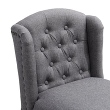 Load image into Gallery viewer, Set of 2 Linen Thick Padded Bar Stools Wooden Dining Stools Bar Stools Living and Home 
