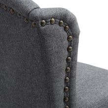 Load image into Gallery viewer, Set of 2 Linen Thick Padded Bar Stools Wooden Dining Stools Bar Stools Living and Home 
