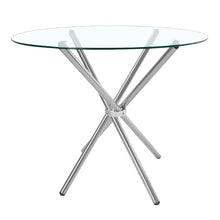 Load image into Gallery viewer, Tempered Glass Crossover Round Dining Table
