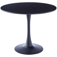 Load image into Gallery viewer, Modern Round Wooden Table with Metallic Base
