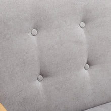 Load image into Gallery viewer, Grey Linen Rocking Chair Upholstered Seat Lounge Chair with Pillow Rocking Chairs Living and Home 
