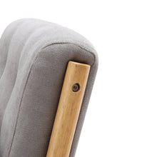 Load image into Gallery viewer, Grey Linen Rocking Chair Upholstered Seat Lounge Chair with Pillow Rocking Chairs Living and Home 

