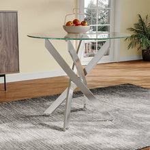 Load image into Gallery viewer, 90cm Round Dining Table Tempered Glass Coffee Table Dining Tables Living and Home 4 Curved Legs 
