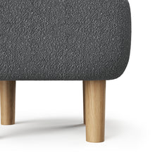Load image into Gallery viewer, Upholstered Teddy Fleece Tufted Footstool with Wooden Legs
