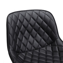 Load image into Gallery viewer, 2 Pcs Faux Leather Height Adjustable Bar Stool Black
