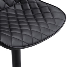Load image into Gallery viewer, 2 Pcs Faux Leather Height Adjustable Bar Stool Black
