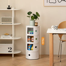 Load image into Gallery viewer, 76cm Height Cylindrical 4-Tier Plastic Storage Drawer Unit Storage Drawers Living and Home 

