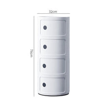 Load image into Gallery viewer, 76cm Height Cylindrical 4-Tier Plastic Storage Drawer Unit Storage Drawers Living and Home 
