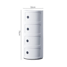Load image into Gallery viewer, Cylindrical Multi-Tiered Plastic Storage Drawer Unit
