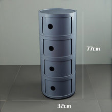 Load image into Gallery viewer, 76cm Height Cylindrical 4-Tier Plastic Storage Drawer Unit Storage Drawers Living and Home 
