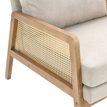 Load image into Gallery viewer, Grey Cushioned Wood Armchair
