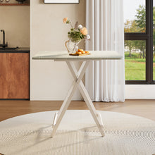Load image into Gallery viewer, Folding Wooden Dining Table 80x80cm White
