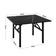Load image into Gallery viewer, Square 80cm Folding Coffee Table with Marble Effect Top
