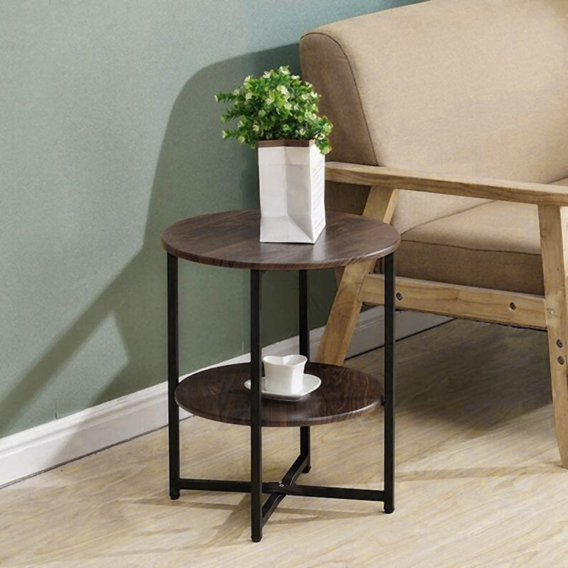 Small Round Coffee Table with 2 Tier