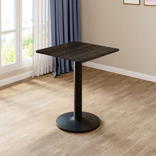 Load image into Gallery viewer, Black Square Cafe Table with Metal Base
