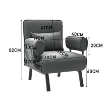 Load image into Gallery viewer, Convertible Sofa Bed with Pillow and Pocket
