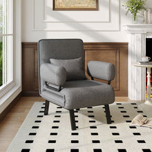 Load image into Gallery viewer, Convertible Sofa Bed with Pillow and Pocket
