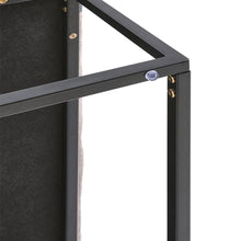 Load image into Gallery viewer, Square Linen Footstool with Metal Frame
