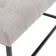 Load image into Gallery viewer, Square Linen Footstool with Metal Frame
