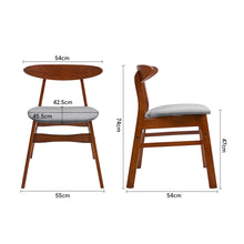 Load image into Gallery viewer, Set of 2 Dining Chairs with Walnut Wooden Legs
