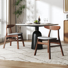 Load image into Gallery viewer, Set of 2 Dining Chairs with Walnut Wooden Legs

