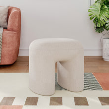 Load image into Gallery viewer, Modern Teddy Bear Fur Upholstered Ottoman
