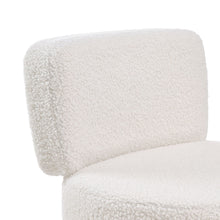 Load image into Gallery viewer, Cream Faux Fur Vanity Stool Chair with Metal Legs
