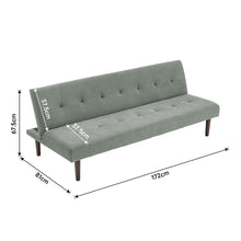 Load image into Gallery viewer, 172cm Green Sofa Bed Contemporary Convertible Upholstered
