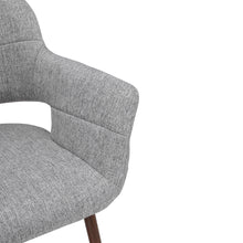 Load image into Gallery viewer, Set of 2 Linen Dinning Chairs with Metal Legs
