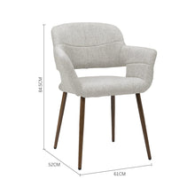 Load image into Gallery viewer, Set of 2 Grey Linen Dining Chair with Metal Legs Dining Chairs Living and Home 
