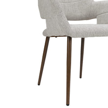 Load image into Gallery viewer, Set of 2 Grey Linen Dining Chair with Metal Legs Dining Chairs Living and Home 
