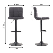 Load image into Gallery viewer, 2 Pcs Velvet Upholstery Bar Stools with Low Backrest
