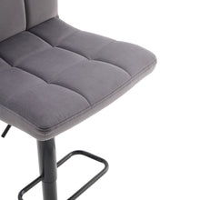 Load image into Gallery viewer, 2 Pcs Velvet Upholstery Bar Stools with Low Backrest
