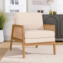 Load image into Gallery viewer, Cushioned Wood Armchair

