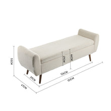 Load image into Gallery viewer, Linen Upholstered Storage Bench
