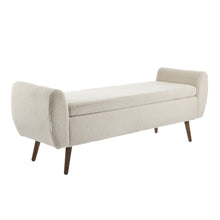 Load image into Gallery viewer, Linen Upholstered Storage Bench
