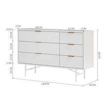 Load image into Gallery viewer, 6-Tier Bedroom Striped Storage Cabinet, ZH1602ZH1603
