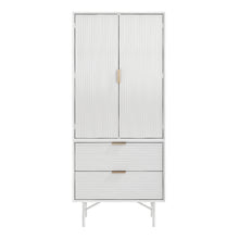 Load image into Gallery viewer, White Striped Wardrobe Storage Cabinet, ZH1604ZH1605ZH1606
