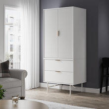Load image into Gallery viewer, White Striped Wardrobe Storage Cabinet, ZH1604ZH1605ZH1606
