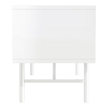 Load image into Gallery viewer, White Striped Wooden TV Stand
