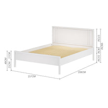Load image into Gallery viewer, White Striped Dual Row Wooden Bed Frame, ZH1611ZH1612ZH1613
