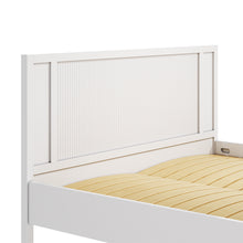 Load image into Gallery viewer, White Striped Dual Row Wooden Bed Frame, ZH1611ZH1612ZH1613
