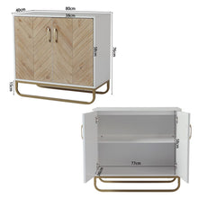 Load image into Gallery viewer, Modern Wooden Dual-Door Side Cabinet Living and Home 
