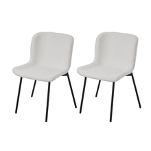Load image into Gallery viewer, 2Pcs Teddy Fleece Upholstered Dining Chair
