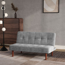 Load image into Gallery viewer, Small Modern 2-Seater Padded Convertible Sofa Bed with Wooden Legs
